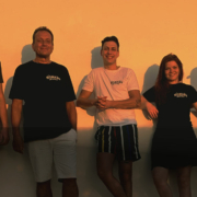 The Nomad World 2023 in Albufeira, the Team of NOMADS.insure: Martin, Aaron, Markus, Simone, Christoph (left to right)