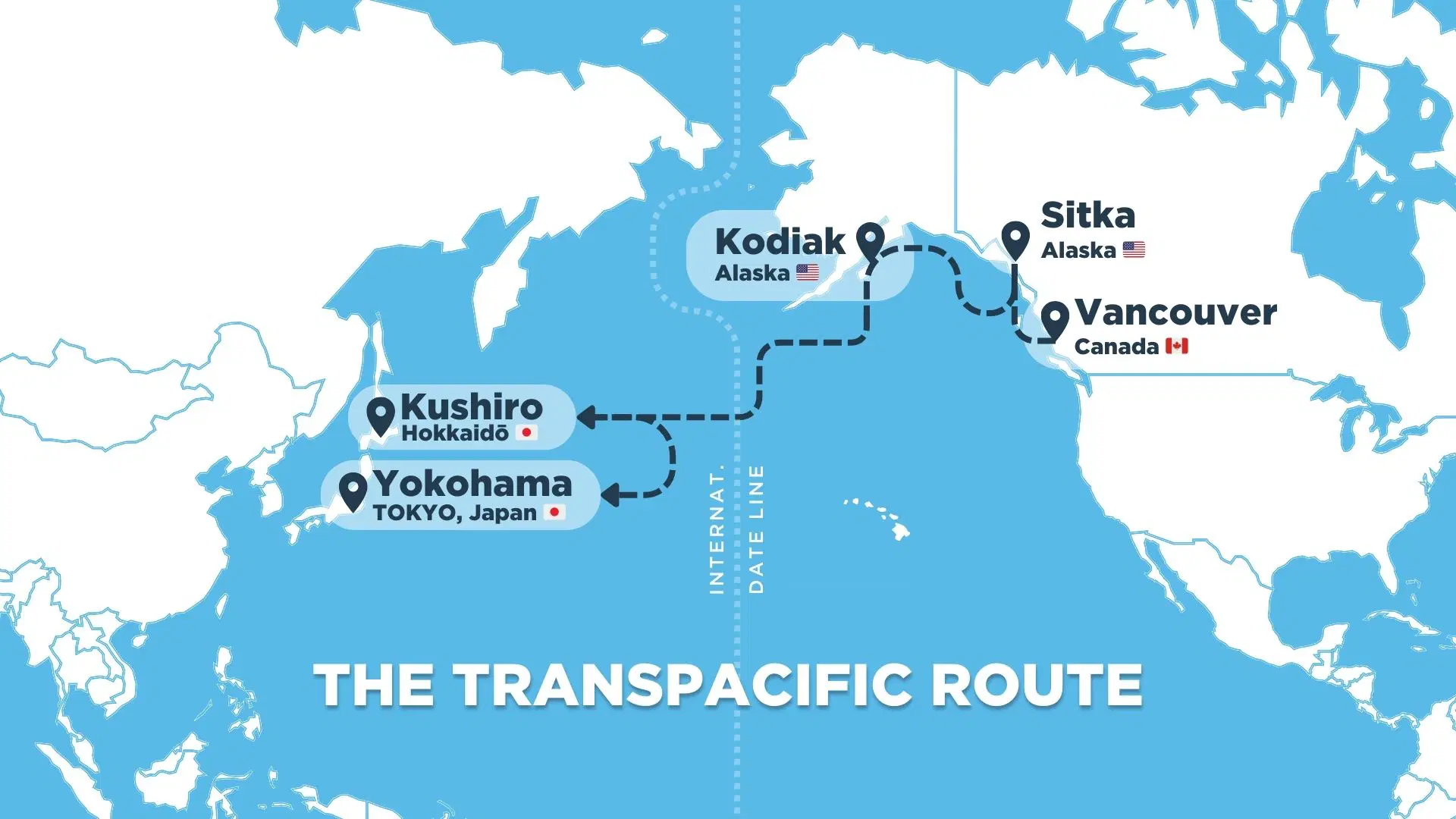 NomadCruise 13 Itinerary: Canada to Japan via Alaska