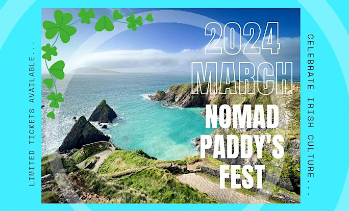 Banner of the first St. Paddys Day Nomad Fest Ireland in 2024